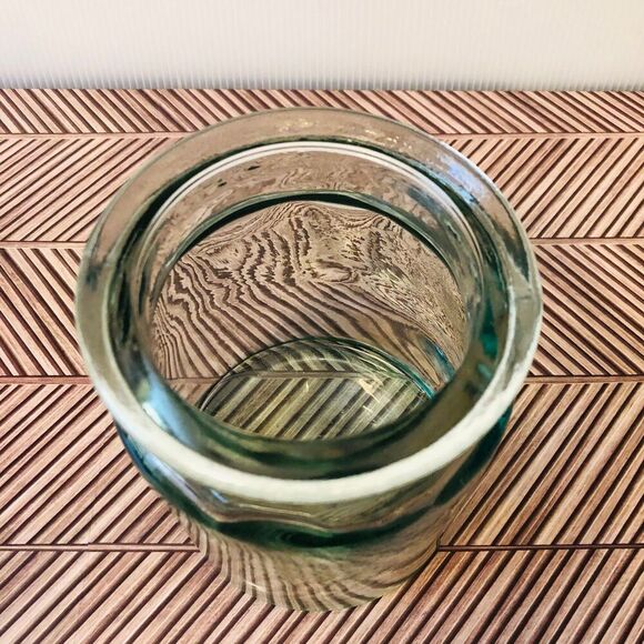 Vintage Green Glass Large Vase Apothecary Jar Cottage Core Coastal Décor - Picture 2 of 5